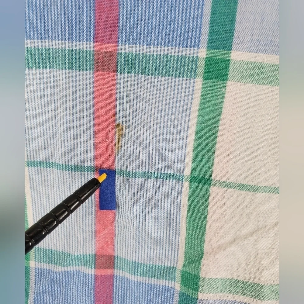 Vtg Levis Shirt Mens XL Tartan Plaid Button Down Blue White Colorgraphs 80s SS